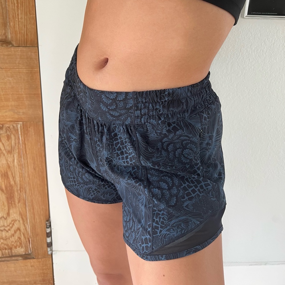 Lululemon Navy Patterned Athletic Shorts